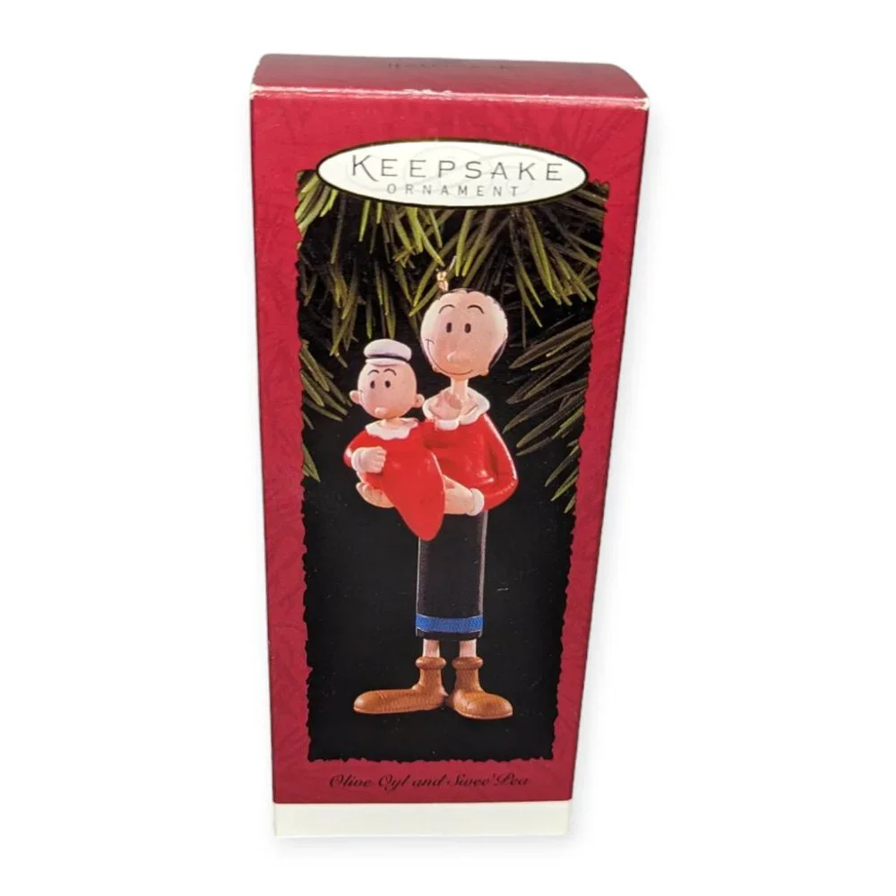 Vintage 1995 Hallmark Keepsake Ornament Olive Oyl & Swee' Pea